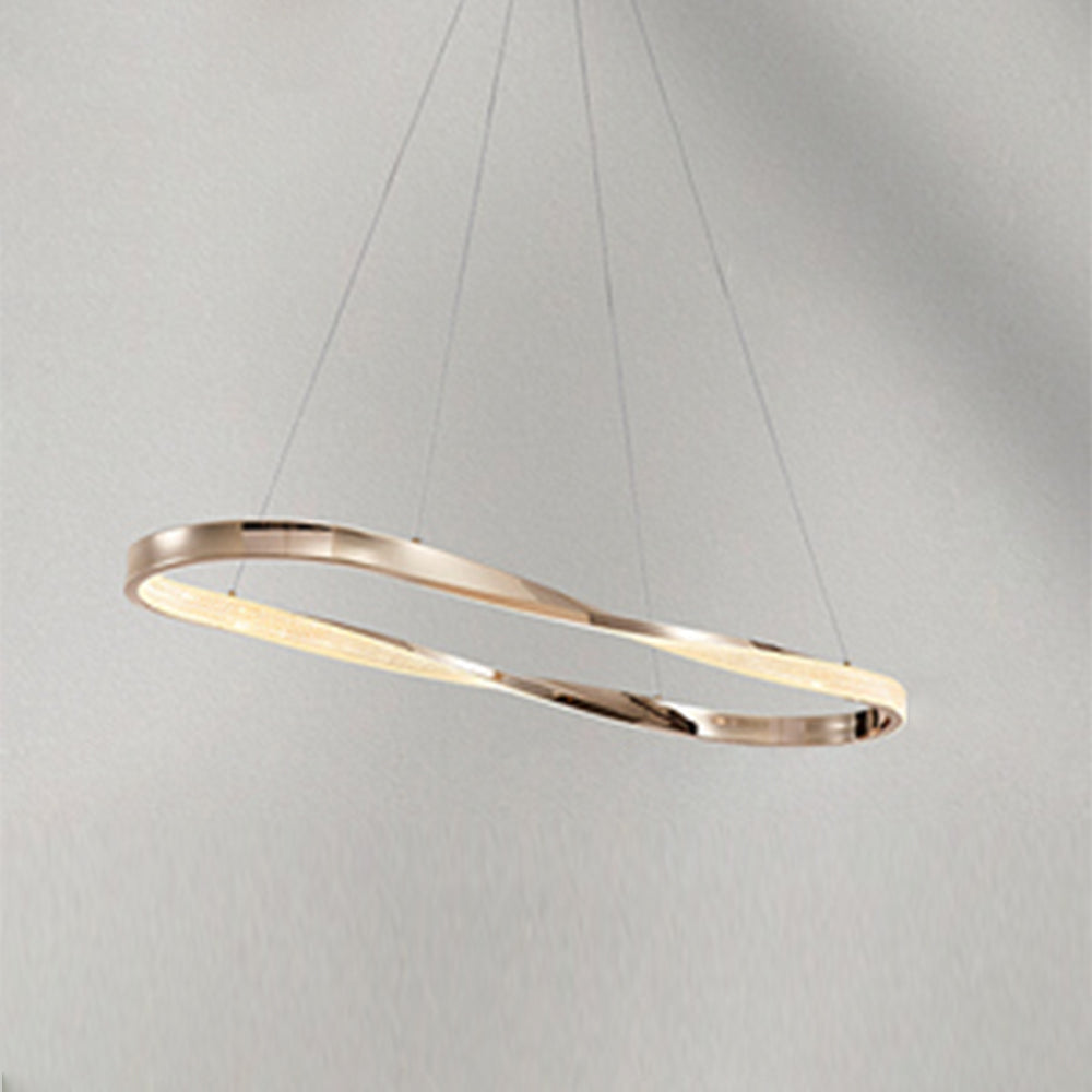 Pendant Light With Warm White Glow Half Ring
